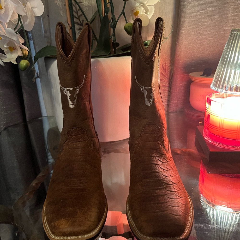 Brown Leather Western Boots